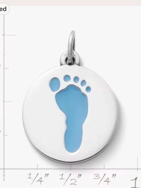 Sterling silver James Avery style footprint charm pendent